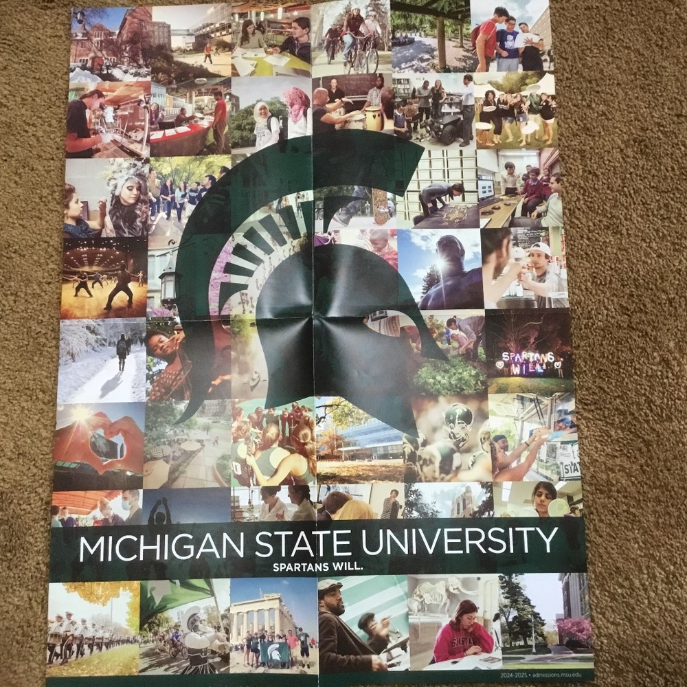Michigan State University Folded Picture Poster (admissions.msu.edu)